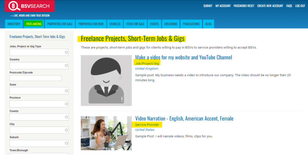  Freelance Projects, Short-Term Jobs and Gigs Section just added
