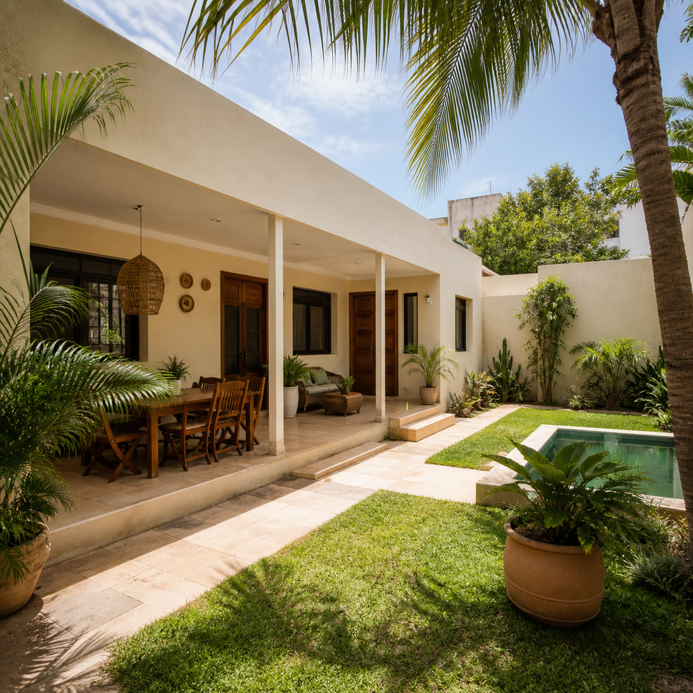 Three-bedroom courtyard home with plunge pool in Ngor