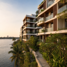Two-Bedroom Riverside Apartment in Kochi in Kochi, India