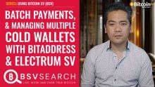 Batch Payments and Managing Multiple Cold Wallets with Bitaddress and Electrum SV